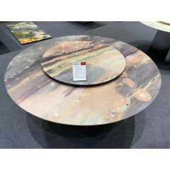 Marble top round dining table